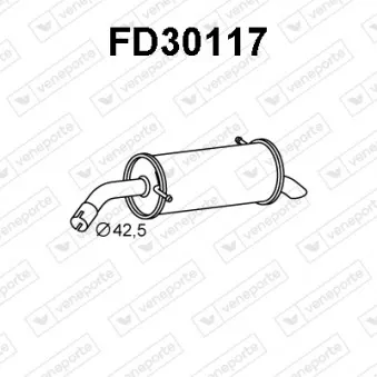 Silencieux arrière VENEPORTE FD30117