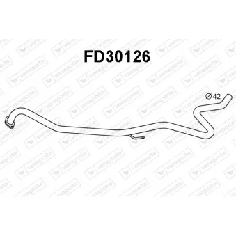 Tuyau d'échappement VENEPORTE FD30126