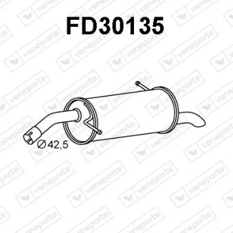Silencieux arrière VENEPORTE FD30135