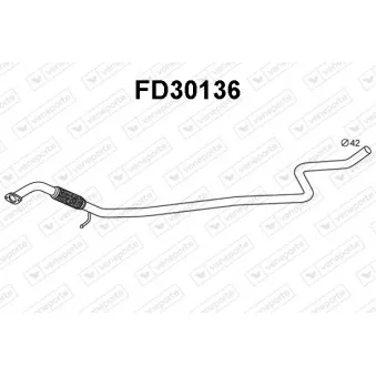 Tuyau d'échappement VENEPORTE FD30136