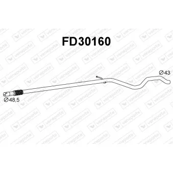 Tuyau d'échappement VENEPORTE FD30160
