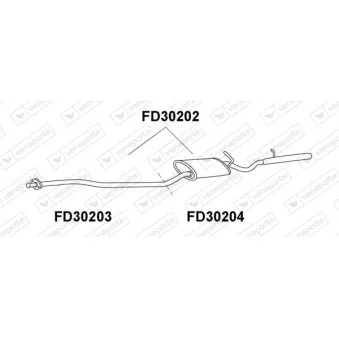 Silencieux arrière VENEPORTE FD30202