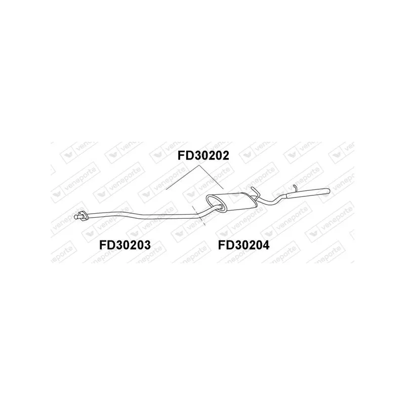 Silencieux arrière VENEPORTE FD30202