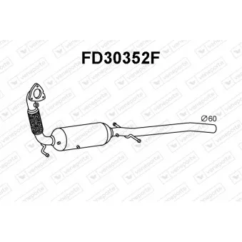 Filtre à particules / à suie, échappement VENEPORTE FD30352F