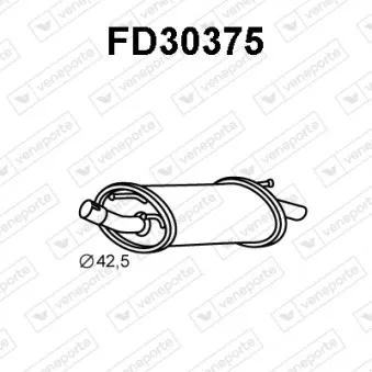 Silencieux arrière VENEPORTE FD30375