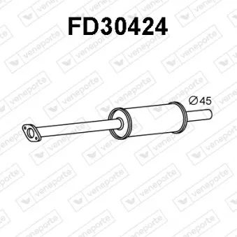 Silencieux avant VENEPORTE FD30424