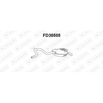Silencieux arrière VENEPORTE FD30505