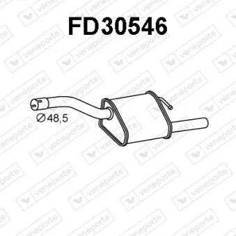 Silencieux arrière VENEPORTE FD30546