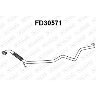 Tuyau d'échappement VENEPORTE FD30571