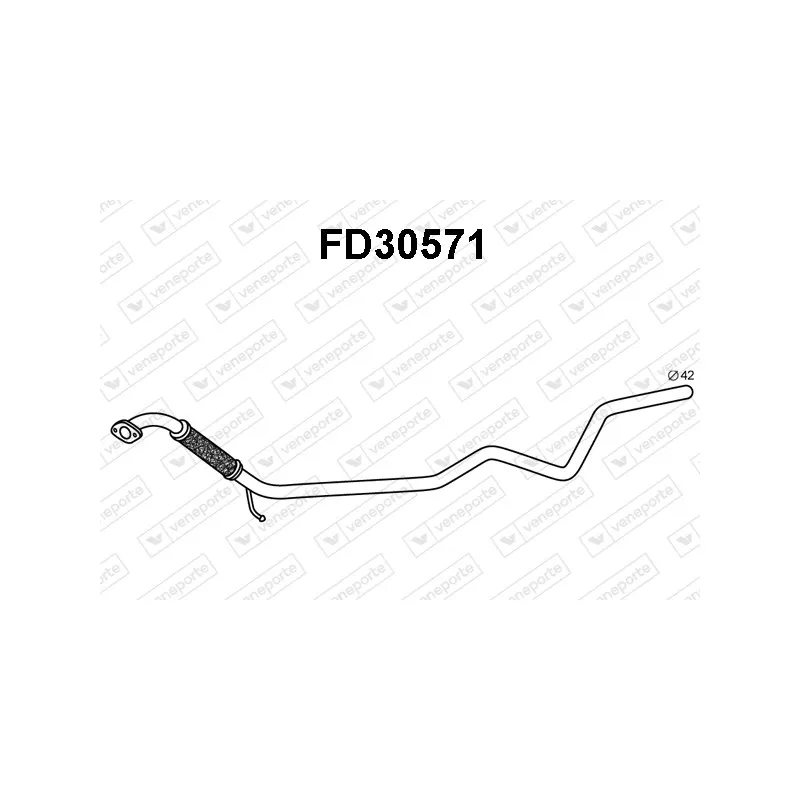 Tuyau d'échappement VENEPORTE FD30571