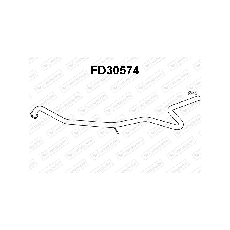 Tuyau d'échappement VENEPORTE FD30574