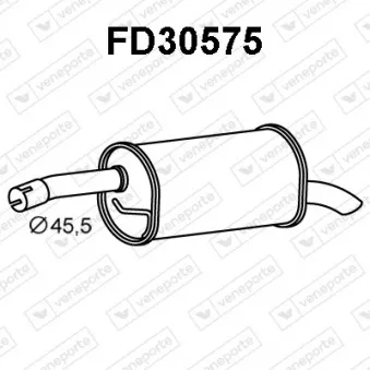 Silencieux arrière VENEPORTE FD30575