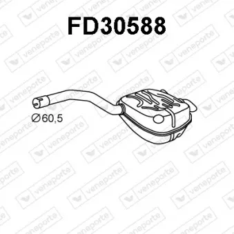 Silencieux arrière VENEPORTE FD30588