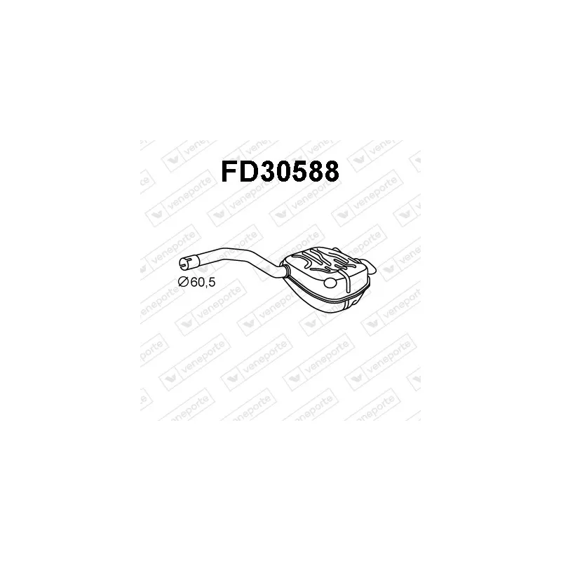 Silencieux arrière VENEPORTE FD30588
