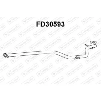 Tuyau d'échappement VENEPORTE FD30593
