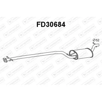 Silencieux avant VENEPORTE FD30684