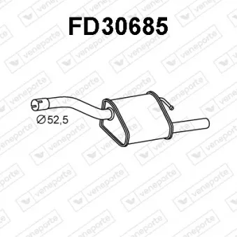 Silencieux arrière VENEPORTE FD30685