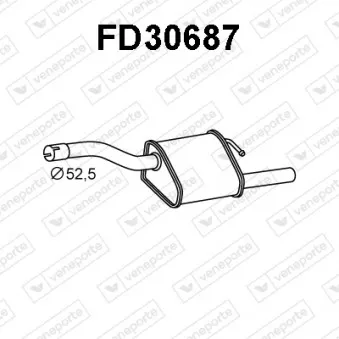 Silencieux arrière VENEPORTE FD30687