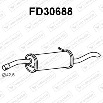 Silencieux arrière VENEPORTE FD30688