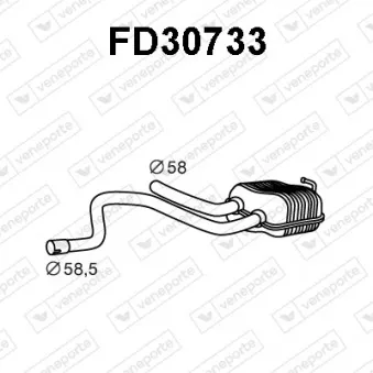 Silencieux arrière VENEPORTE FD30733