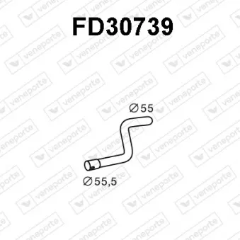 Tuyau d'échappement VENEPORTE FD30739