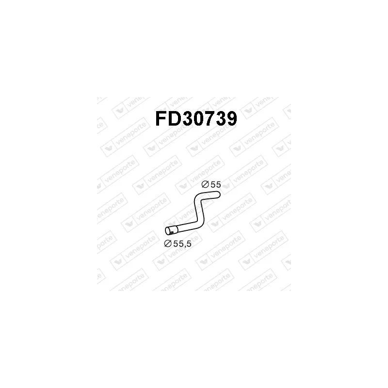 Tuyau d'échappement VENEPORTE FD30739
