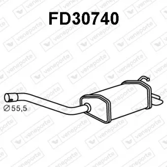Silencieux arrière VENEPORTE FD30740