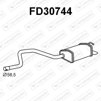 Silencieux arrière VENEPORTE FD30744