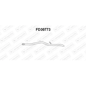 Tuyau d'échappement VENEPORTE FD30773