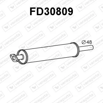 Silencieux avant VENEPORTE FD30809