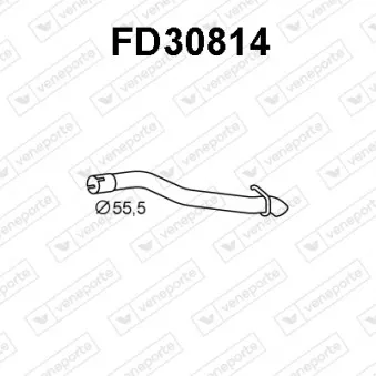 Tuyau d'échappement VENEPORTE FD30814