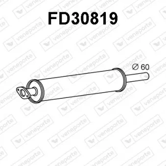 Silencieux avant VENEPORTE FD30819