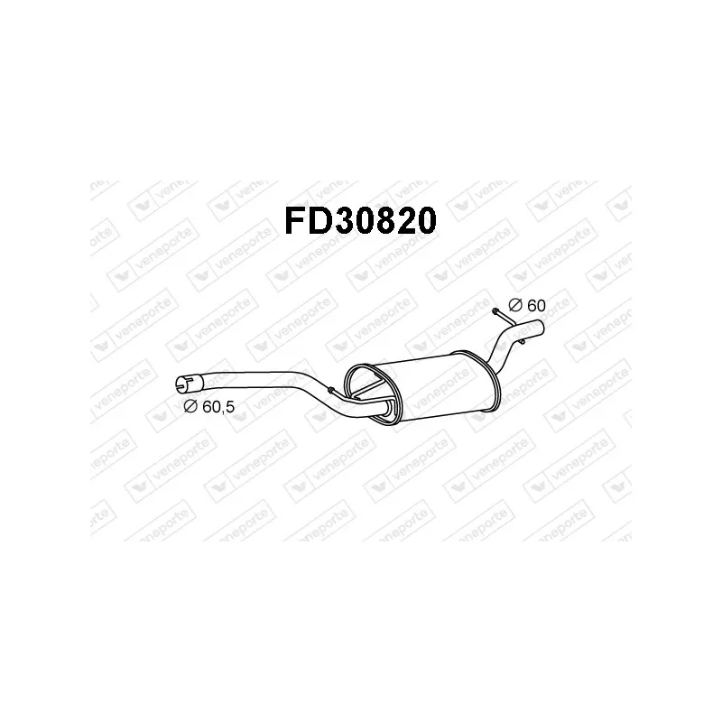 Silencieux central VENEPORTE FD30820
