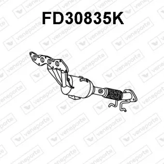 Catalyseur en coude VENEPORTE FD30835K