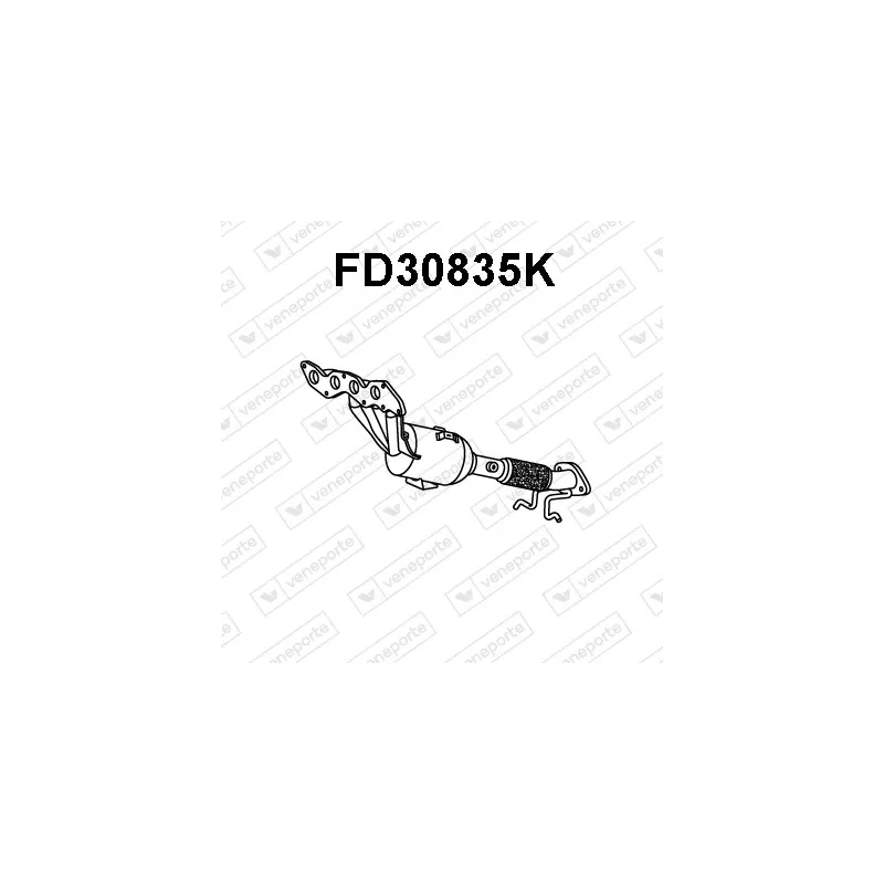Catalyseur en coude VENEPORTE FD30835K