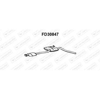 Silencieux central VENEPORTE FD30847