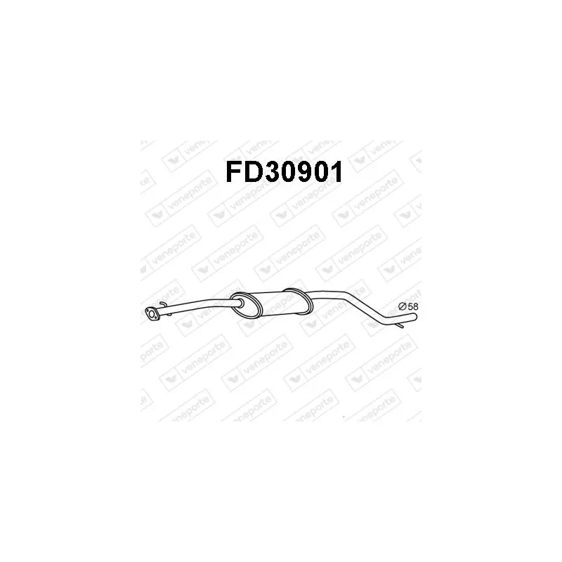Silencieux avant VENEPORTE FD30901
