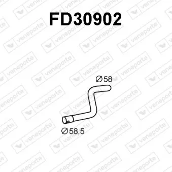 Tuyau d'échappement VENEPORTE FD30902