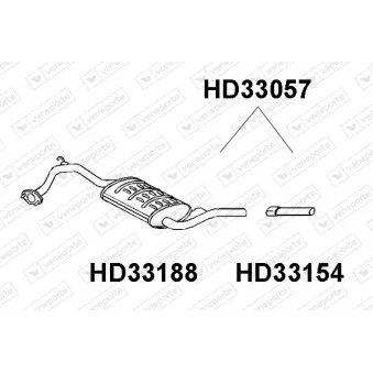 Silencieux arrière VENEPORTE HD33057