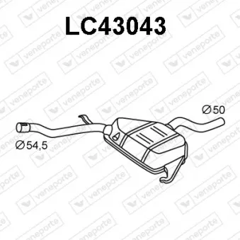 Silencieux central VENEPORTE LC43043