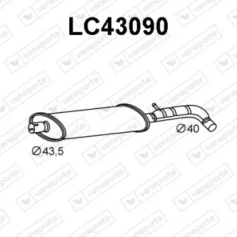 Silencieux central VENEPORTE LC43090