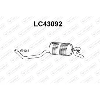 Silencieux arrière VENEPORTE LC43092