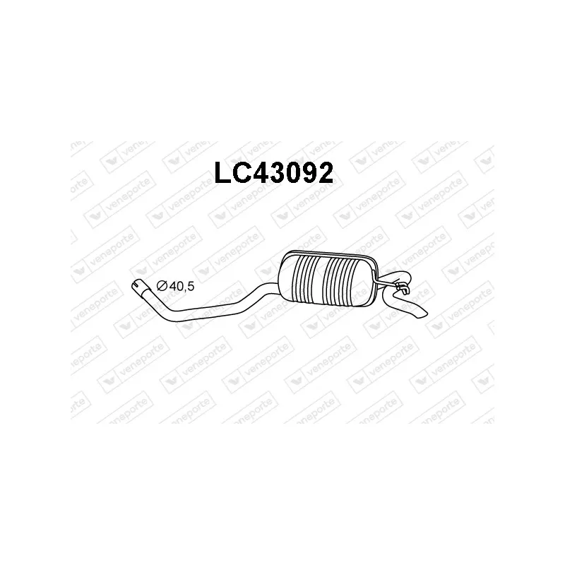 Silencieux arrière VENEPORTE LC43092