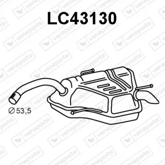 Silencieux arrière VENEPORTE LC43130