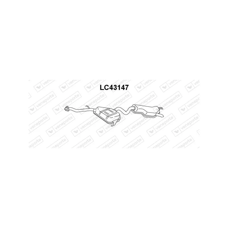 Silencieux arrière VENEPORTE LC43147