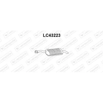 Silencieux arrière VENEPORTE LC43223