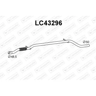 Tuyau d'échappement VENEPORTE LC43296