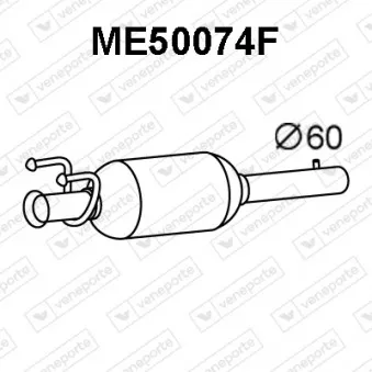 Filtre à particules / à suie, échappement VENEPORTE ME50074F