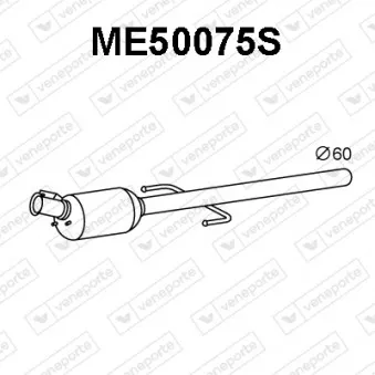 Filtre à particules / à suie, échappement VENEPORTE ME50075S
