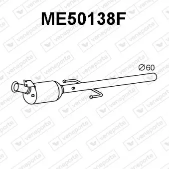 Filtre à particules / à suie, échappement VENEPORTE ME50138F